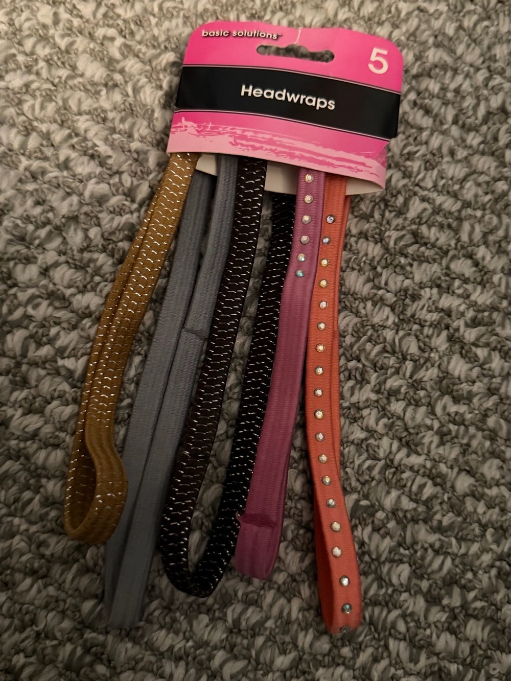 Pink and Multicolor Headband/ Headwrap Set - 5 Pack